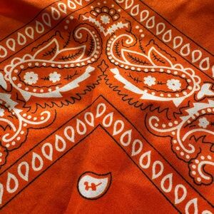 Bold Orange Paisley Bandanas(set of 13 )